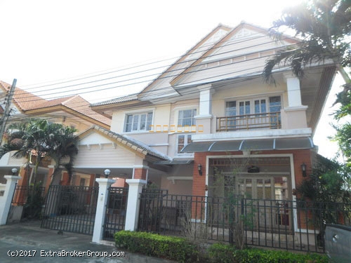 ให้เช่าบ้านเดี่ยว ม.กรองทองพาวิลเลี่ยน เนื้อที่60 ตรว. ใกล้สวนหลวง ร.9-สนามบินสุวรรณภูมิ 